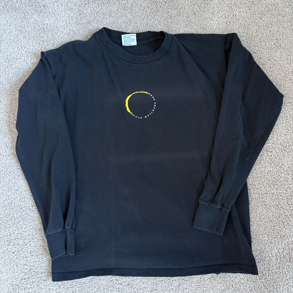 Vintage 90s Dave Matthews Band Long Sleeve Tee AllSport USA Black Large